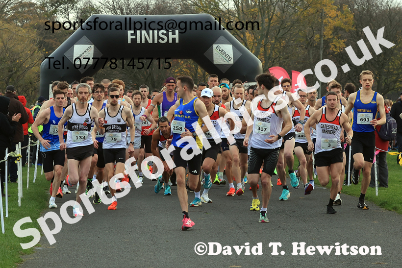 Mens and Womens 2025 Heaton Memorial 10k Road Race, Newcastle Town Moor, Sunday, November 9th. Photo: David T. Hewitson/Sports for All Pics
